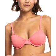 Juniors Ribbed Roxy Love Bikini Top Tea Rose L
