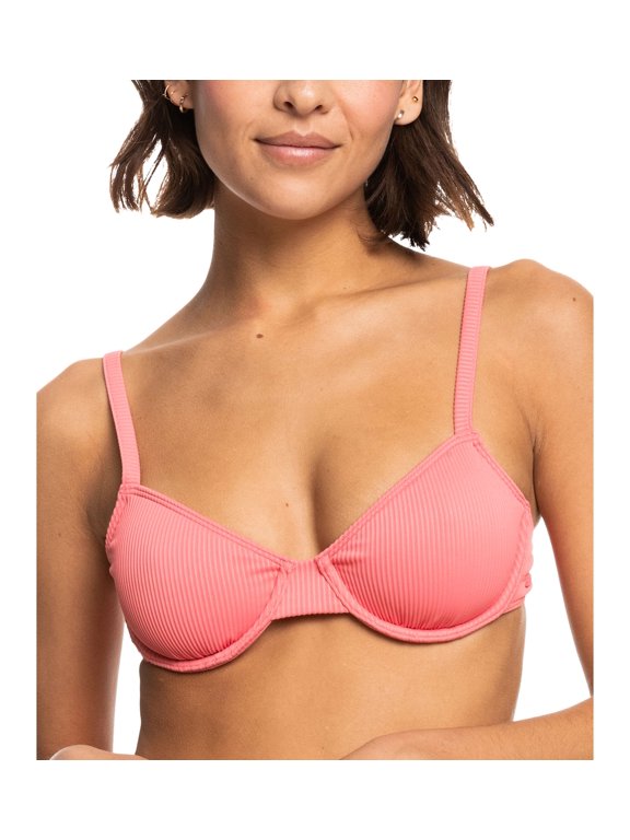 Juniors' Ribbed Roxy Love Bikini Top Tea Rose L