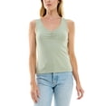 thumbnail image 1 of Juniors' Ribbed Ruched Tank Top Desert Sage M, 1 of 1