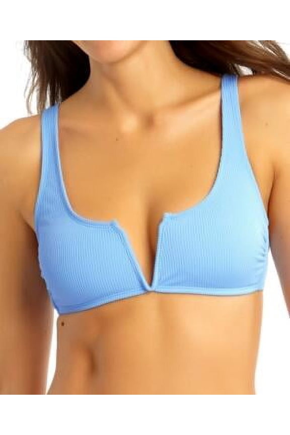 Juniors' Ribbed V-Wire Bralette Bikini Top, Created for