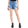 thumbnail image 1 of Juniors' Ripped Denim Boyfriend Shorts Hedley 7, 1 of 1