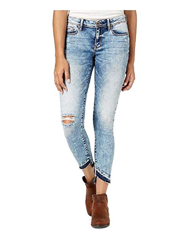 Juniors' Ripped Skinny Jeans Blue 3
