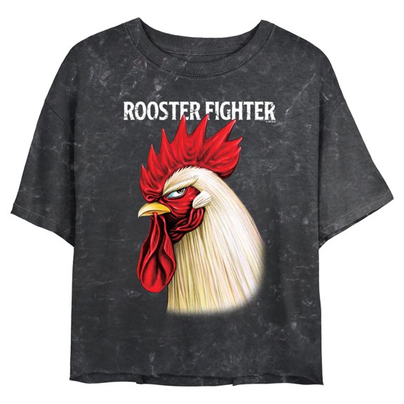 Juniors Rooster Fighter Bird Portrait Art T Shirt