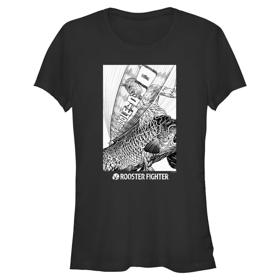 Juniors Rooster Fighter Demon Fight Panel T Shirt