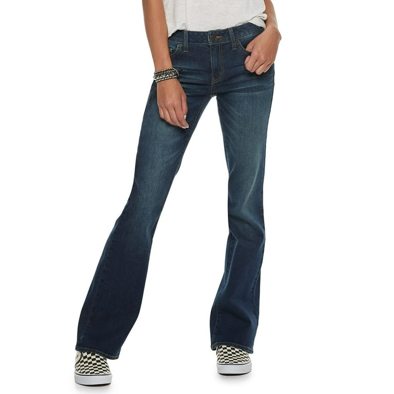 Juniors SO Low Rise Bootcut Jeans Color Dark Wash Size 17 Walmart