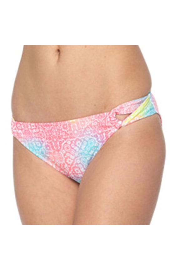 authentic american heritage swimwear "so" juniors so hipster bikini bottoms (xl, multicolor tye dye)