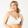 thumbnail image 1 of Juniors' SO® Strappy Lace Bralette SO51-020 Color: White Size: MEDIUM, 1 of 4