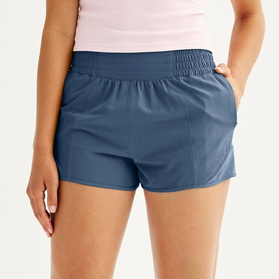 Juniors' SO® Woven Running Shorts Color: Dark Blue Size: MEDIUM