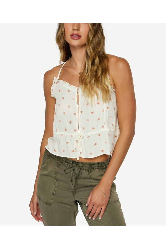 Juniors' Sandra Floral Top Multi Color M