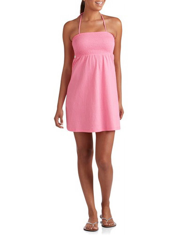 Juniors Smocked Gauze Dress