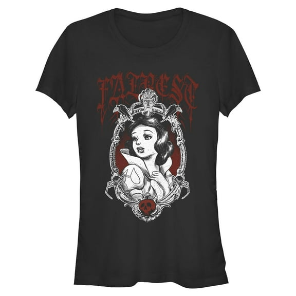 Juniors Snow White and the Seven Dwarfs Fairest Goth T Shirt