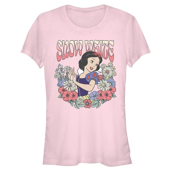 Juniors Snow White and the Seven Dwarfs Floral Wreath Princess T Shirt