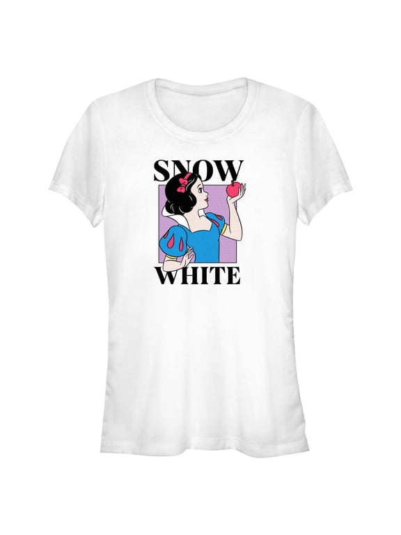 Juniors Snow White and the Seven Dwarfs Large Name Logo T Shirt