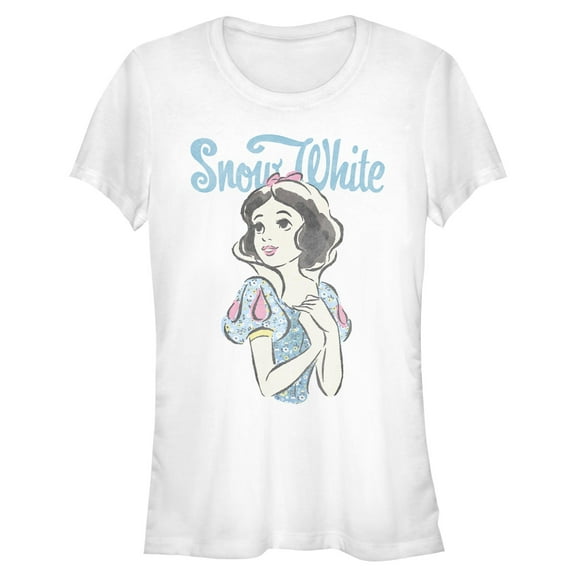 Juniors Snow White and the Seven Dwarfs Watercolor Floral Dress T Shirt