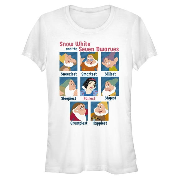 Juniors Snow White and the Seven Dwarfs Yearbook Portraits T Shirt