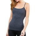 thumbnail image 1 of Juniors Solid Plain Adjustable Spaghetti Strap Layering Cropped Camisole Tank Top (Charcoal Grey, L), 1 of 4