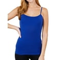 thumbnail image 1 of Juniors Solid Plain Adjustable Spaghetti Strap Layering Cropped Camisole Tank Top (Royalty, S), 1 of 4