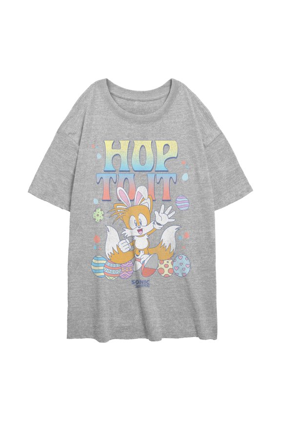 Juniors Sonic the Hedgehog Hop To It Tails T Shirt