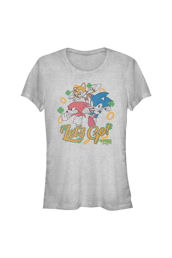 Juniors Sonic the Hedgehog Let's Go Lucky Team T Shirt