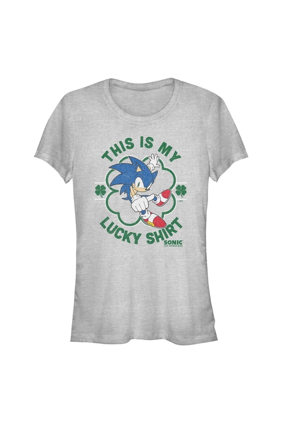Juniors Sonic the Hedgehog This Is My Lucky Shirt Sonic T Shirt