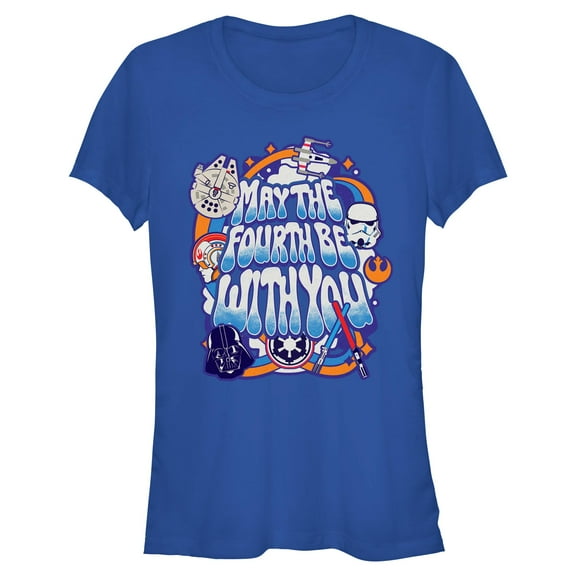 Juniors Star Wars May The 4th Be With You T Shirt