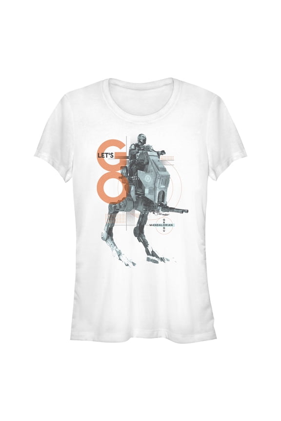 Juniors Star Wars: The Mandalorian and Grogu Let's Go Bounty AT-RT T Shirt