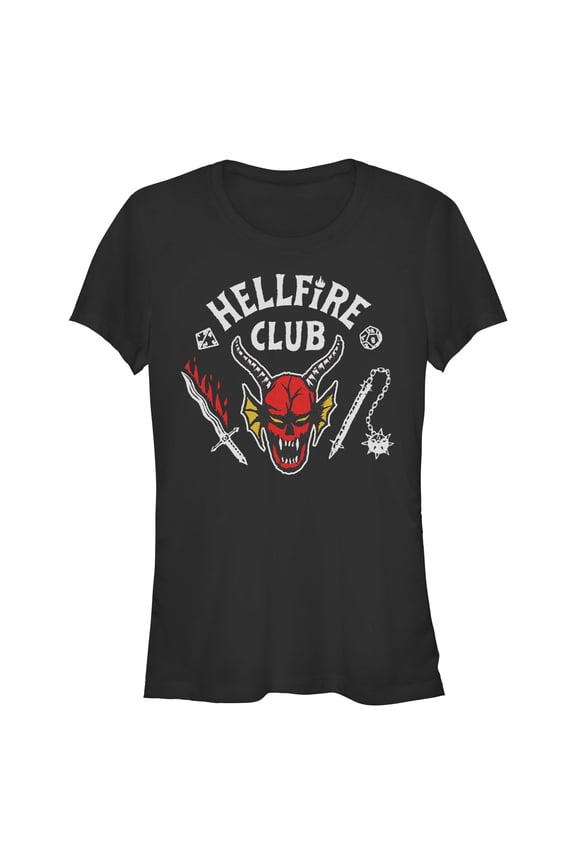 Netflix Junior's Stranger Things Hellfire Demon Club Logo T Shirt