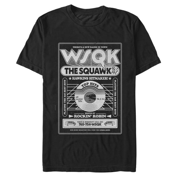 Juniors Stranger Things The Squawk Poster T Shirt