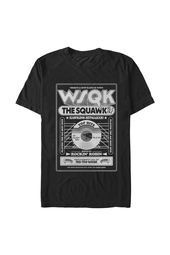 Juniors Stranger Things The Squawk Poster T Shirt