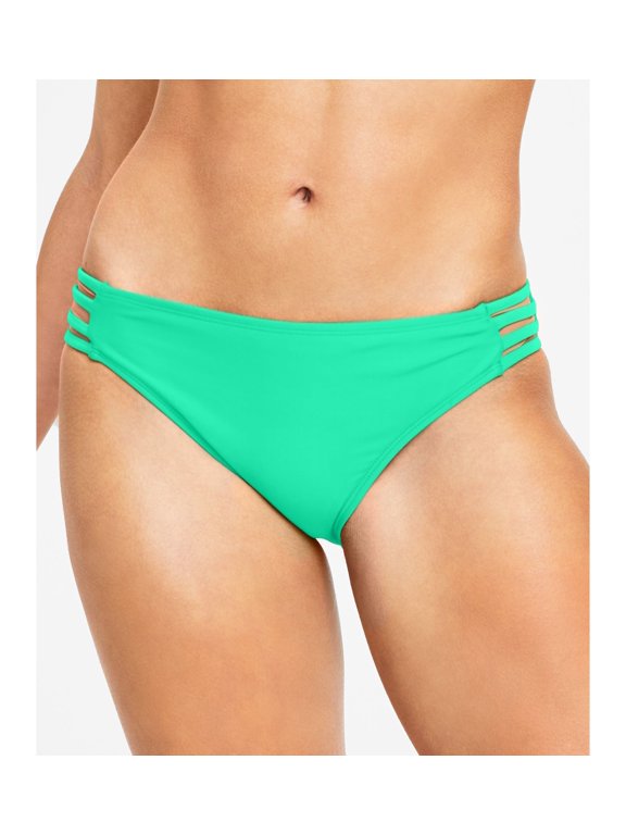 Juniors' Strappy Hipster Bikini Bottoms Mint L