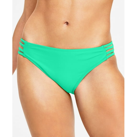 Juniors' Strappy Hipster Bikini Bottoms Mint XL