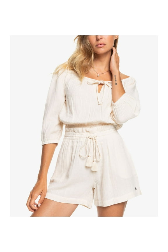 Juniors' Sunny Crush Cotton Top Tapioca M