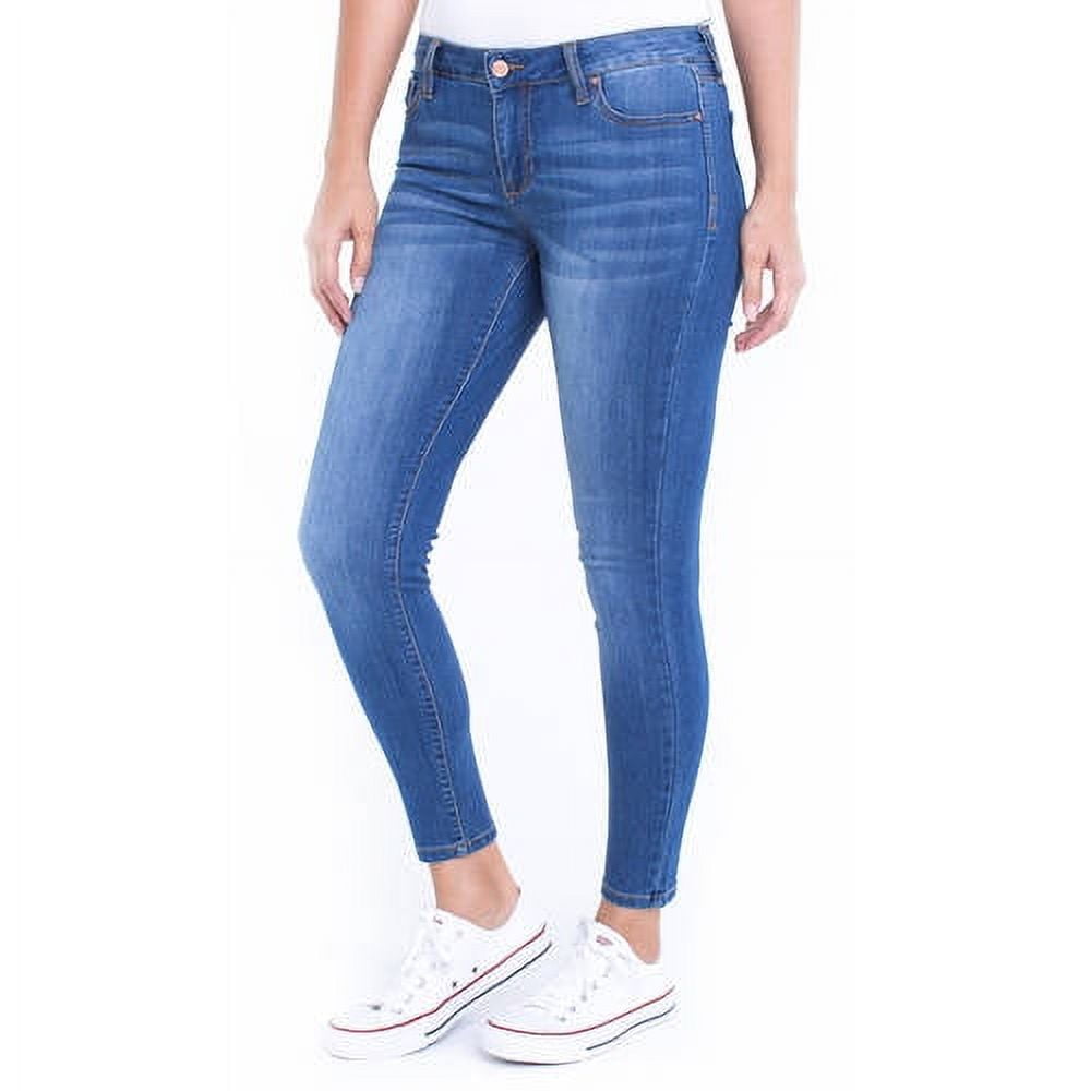 Juniors' Super Stretch 5 Pocket Ankle Skinny Jeans - Walmart.com