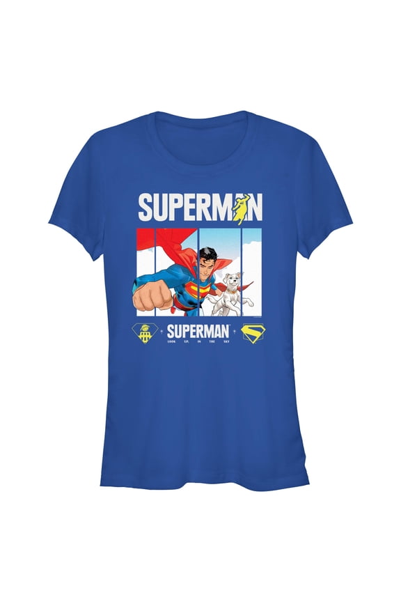Juniors Superman Best Friends Panel T Shirt