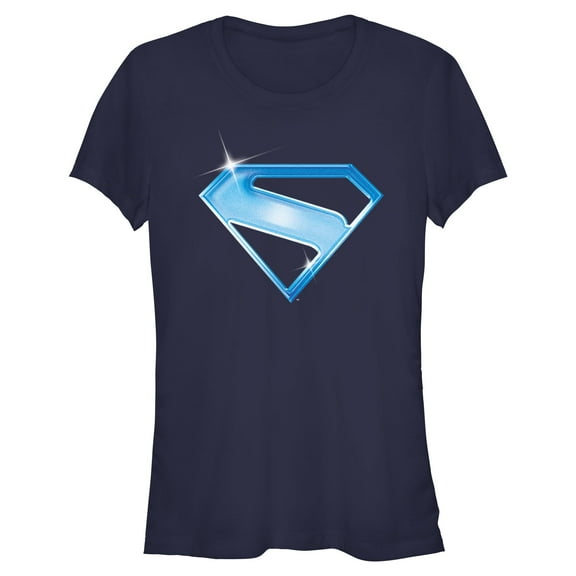 Juniors Superman Bright Shield Logo T Shirt