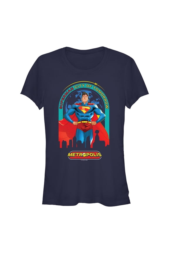 Juniors Superman City of Tomorrow T Shirt