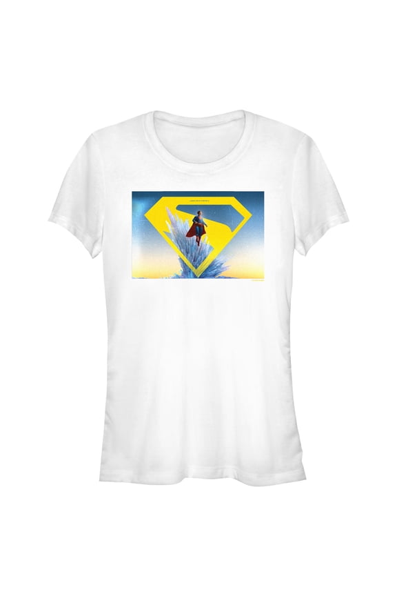 Juniors Superman Fortress of Solitude Photo T Shirt