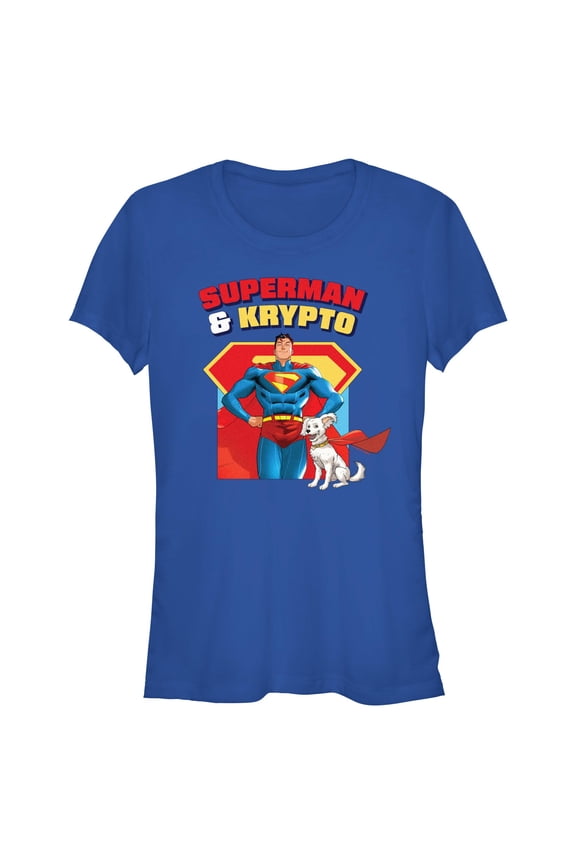 Juniors Superman Krypto Duo T Shirt