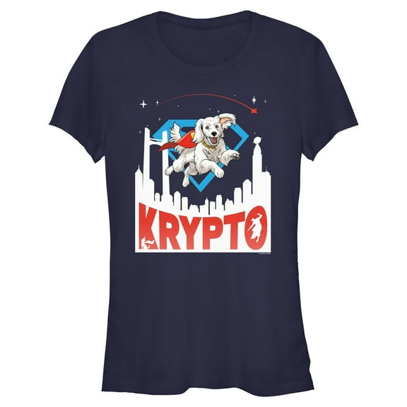 Juniors Superman Krypto in the City T Shirt