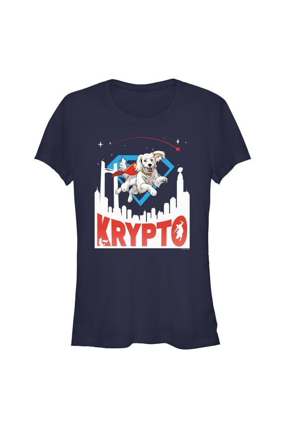Juniors Superman Krypto in the City T Shirt