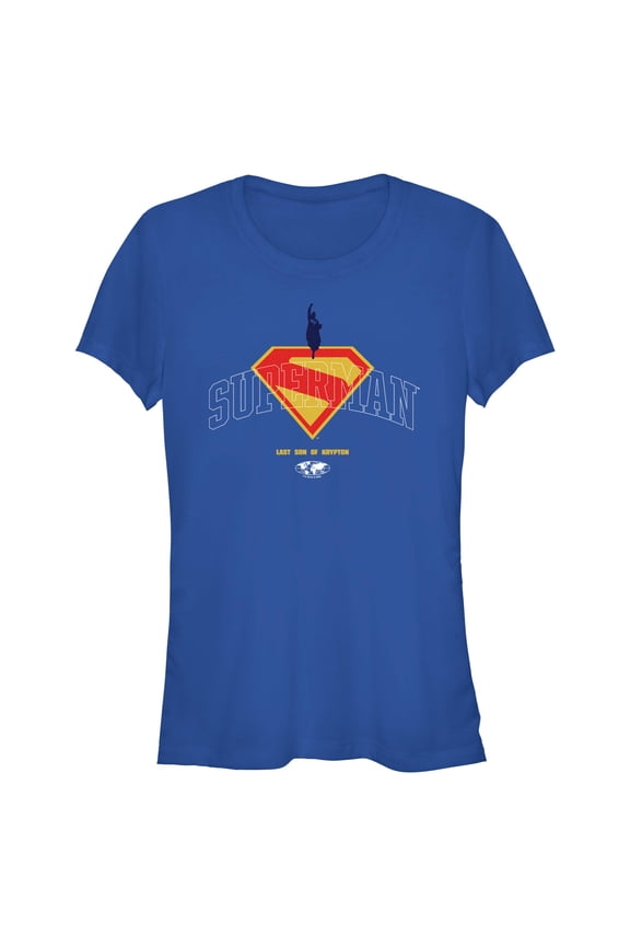 Juniors Superman Last Son of Krypton Silhouette T Shirt