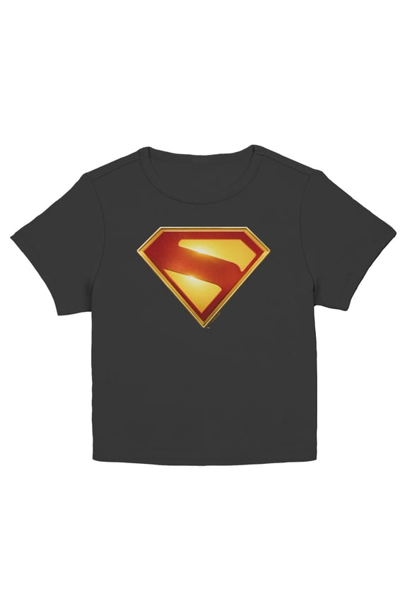 Juniors Superman Metallic Logo T Shirt