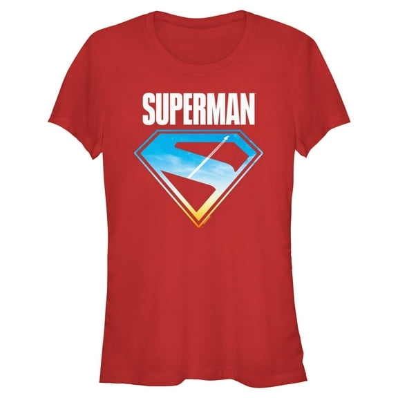 Juniors Superman Sky Symbol T Shirt