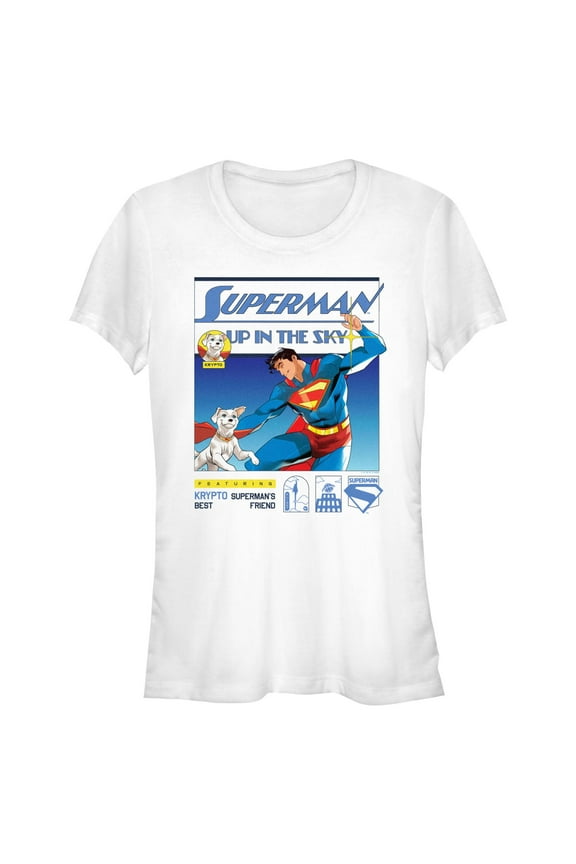 Juniors Superman Up in the Sky Duo T Shirt