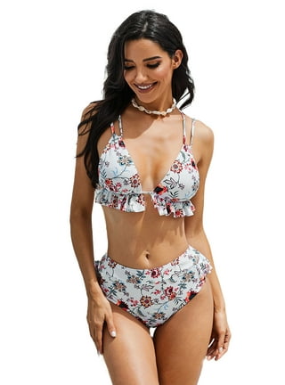 Cali Chic Women Swimwear Tankini Celebrity Floral Leopard Halter Camisole  and Panty Tankini Set, Multi Color, Small : : Clothing, Shoes &  Accessories