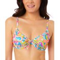 thumbnail image 1 of Juniors' Swirl Girl Underwire Bralette Bikini Top Multi L, 1 of 1