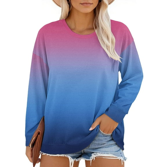 Juniors T-Shirts Plus Size Neck T Shirts Women Long Sleeve Tops Casual Summer Tshirts Loose Fit Tee T Shirts for Women