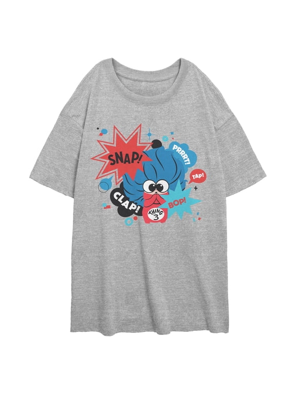 Juniors The Cat in the Hat Thing 3 Clap Snap T Shirt
