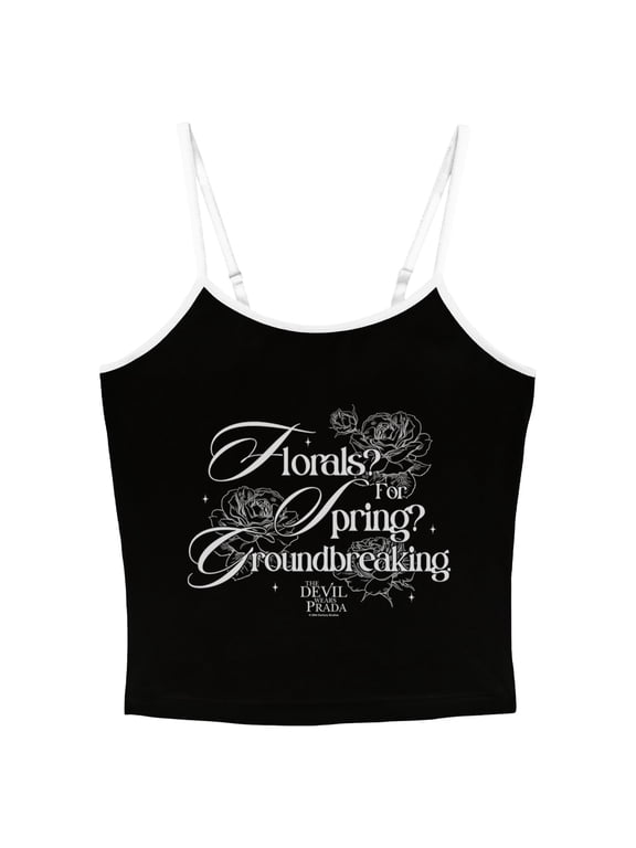 Juniors The Devil Wears Prada Florals for Spring Groundbreaking Quote Cami Tank Top