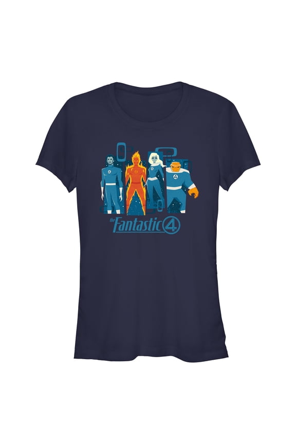 Juniors The Fantastic Four: First Steps Family Panels T Shirt